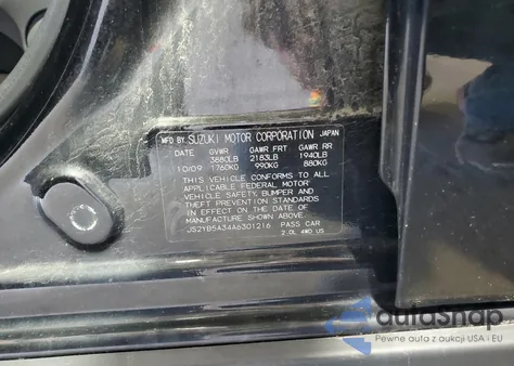 2010 Suzuki Sx4 из США, поврежденный, VIN JS2YB5A34A6301216